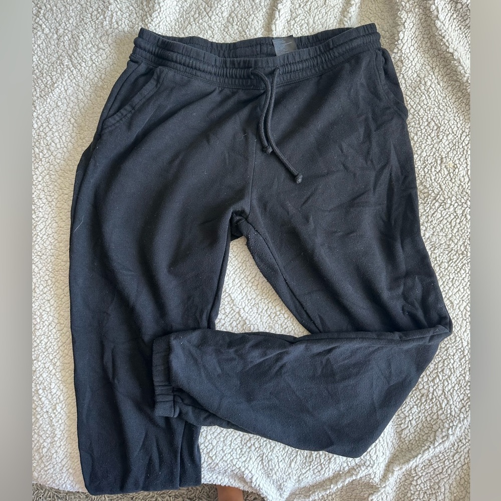 Divided black jogger sweat pants